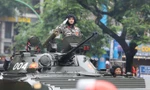 Dàn khí tài quân sự di chuyển về quảng trường Ba Đình chuẩn bị sơ duyệt 