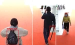 Hình ảnh camera AI nhận diện đặc điểm nhận dạng, hành vi của người tới phòng giao dịch ngân hàng.