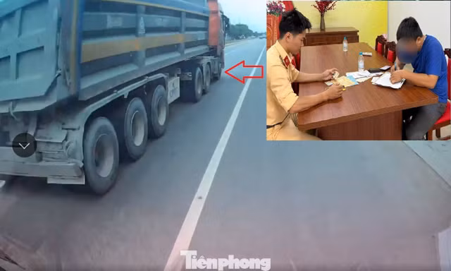 Triệu tập và xử phạt tài xế lái xe ben chạy ẩu trên quốc lộ 