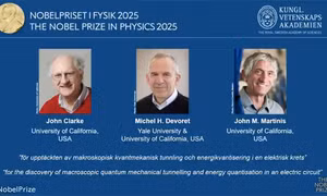Ba người Mỹ đoạt giải Nobel Vật lý 2025 nhờ khám phá về lượng tử