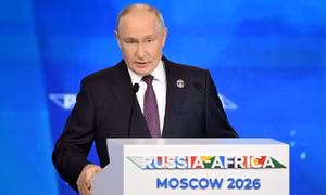 Tổng thống Putin phát biểu tại Hội nghị thượng đỉnh Nga - châu Phi ngày 28/10. (Ảnh: Sputnik)