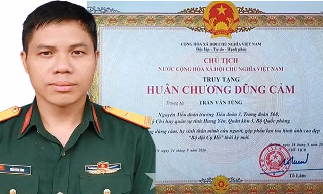 Chủ tịch nước truy tặng Huân chương dũng cảm đối với Trung tá Trần Văn Tùng