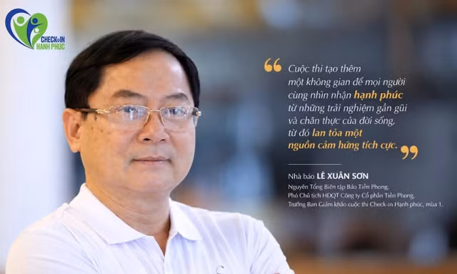 Nhà báo Lê Xuân Sơn - Nguyên Tổng Biên tập Báo Tiền Phong, Phó Chủ tịch HĐQT Công ty Cổ phần Tiền Phong, Trưởng Ban Giám khảo.