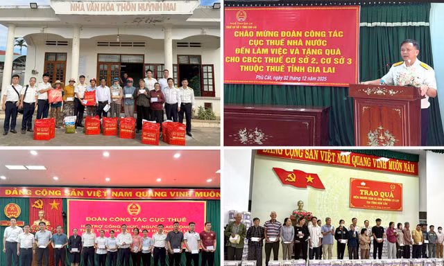 Ngành Thuế thấu hiểu, chia sẻ với những mất mát mà người dân phải hứng chịu do thiên tai thông qua hoạt động quyên góp, hỗ trợ bà con vùng bão lũ. 