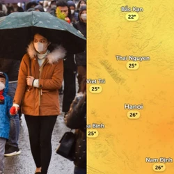 Dự báo thời tiết mưa ẩm ở Hà Nội trong ngày đầu tiên đi làm trở lại sau Tết Bính Ngọ