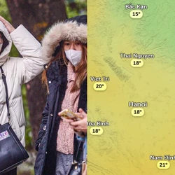 Thủ đô Hà Nội giảm nhiệt mạnh, sáng 25/12 rét nhất trong đợt này