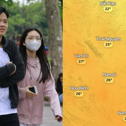 Không khí lạnh ảnh hưởng tới miền Bắc, Hà Nội giảm bao nhiêu độ?