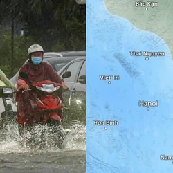 Hà Nội mưa nhiều do ảnh hưởng từ hoàn lưu bão số 13 Kalmaegi