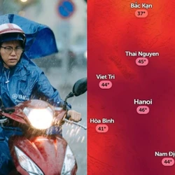 Hà Nội oi nóng dịp cuối tuần, lên tới 46 độ C trước khi đón mưa giải nhiệt