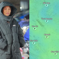 Thủ đô Hà Nội có thời điểm dưới 10 độ C trong sáng 9/1?