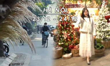 Hà Nội mờ sương sớm, sắp đón khí lạnh tăng cường đêm Noel