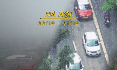 Hà Nội đón không khí lạnh, mưa rải rác, nhiệt độ giảm sâu