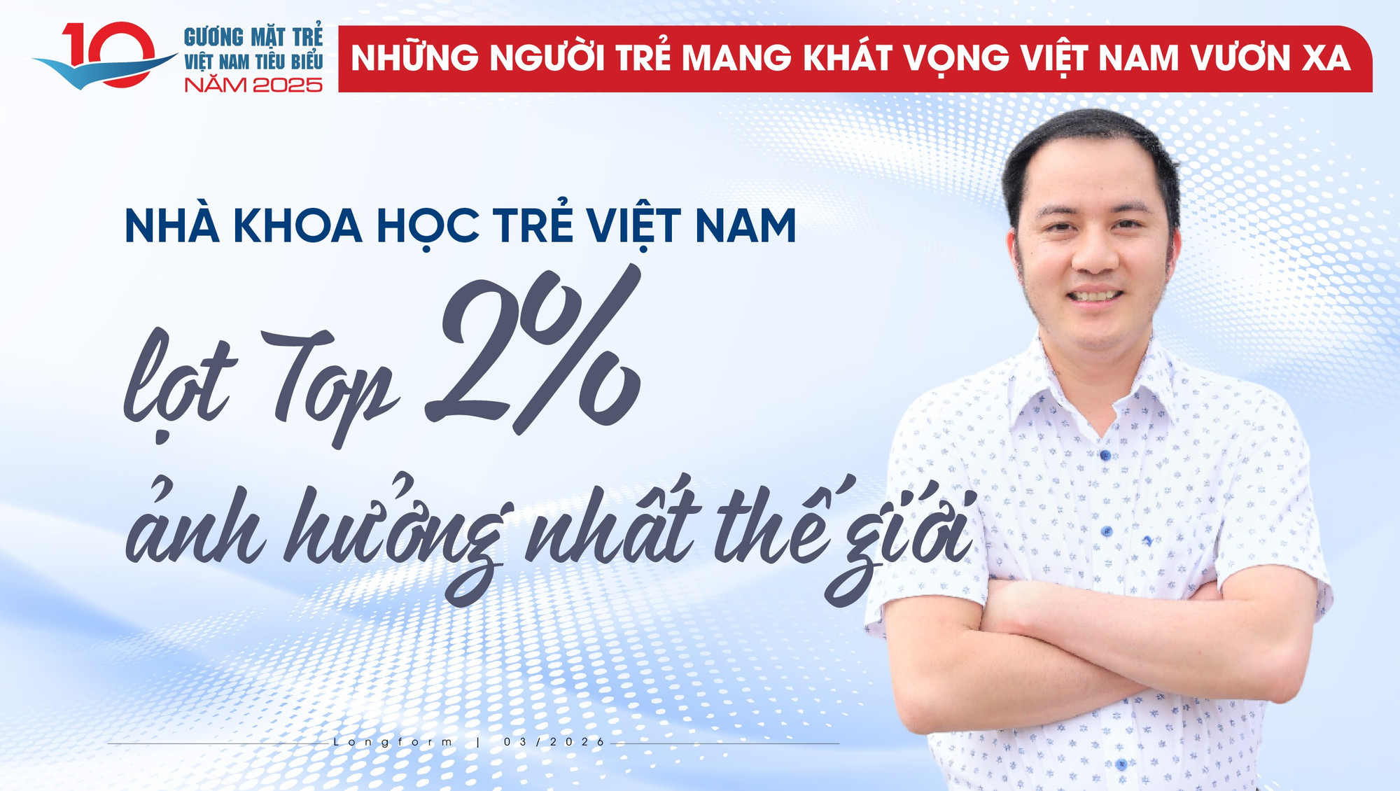 Nhà khoa học trẻ Việt Nam lọt Top 2% ảnh hưởng nhất thế giới