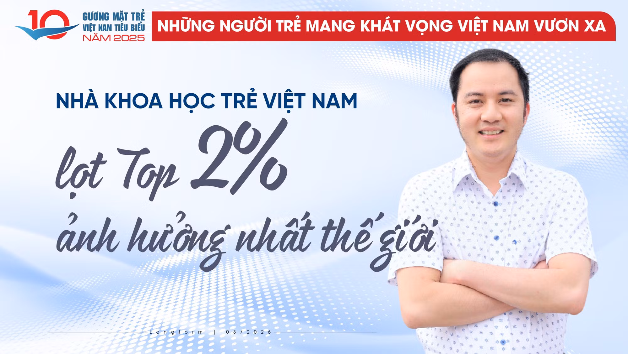 Nhà khoa học trẻ Việt Nam lọt Top 2% ảnh hưởng nhất thế giới