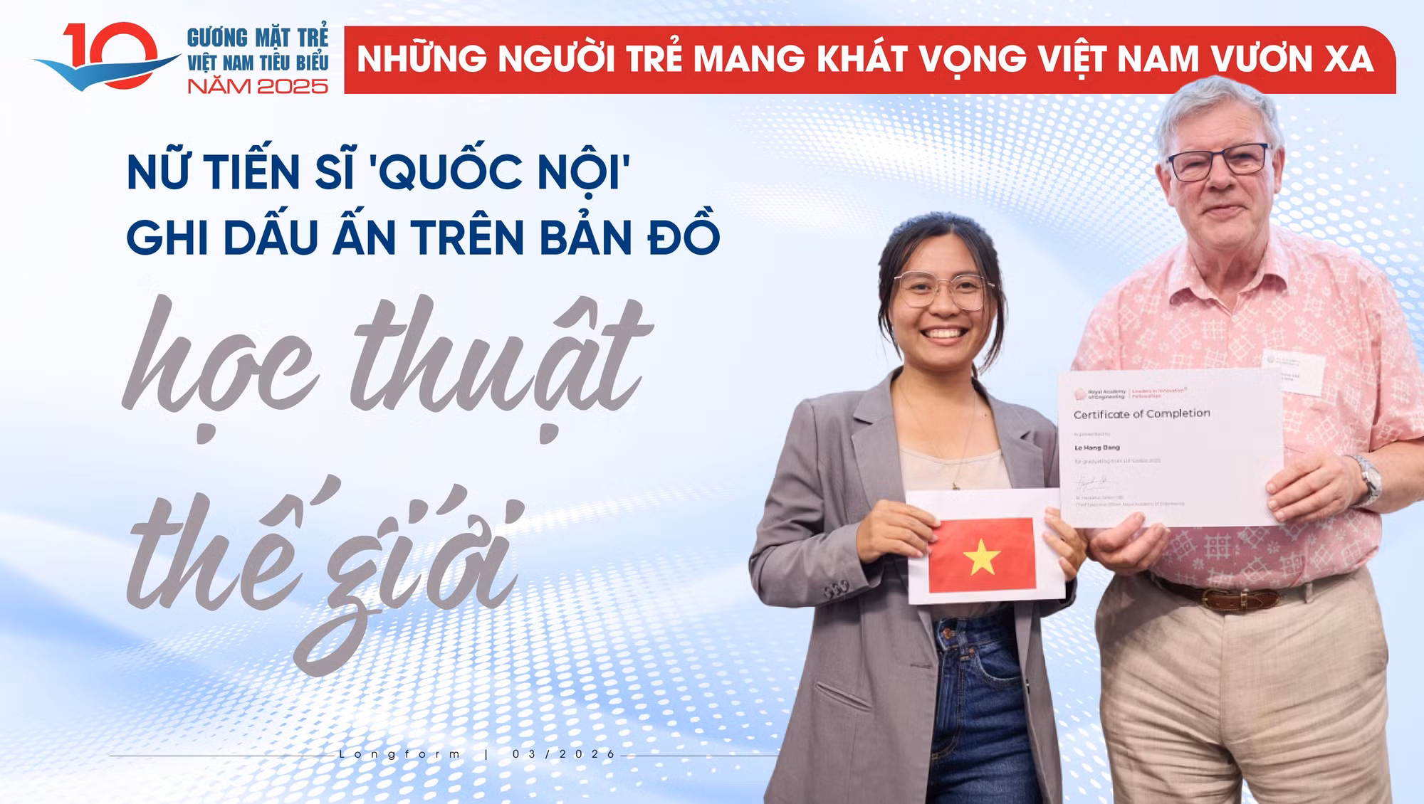 Nữ tiến sĩ 'quốc nội' ghi dấu ấn trên bản đồ học thuật thế giới