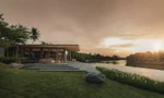 Mẫu nhà kính một tầng ven sông khiến nhiều người mê đắm