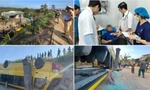 Xe khách chở 20 học sinh lật ngửa trên quốc lộ 