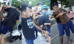 Vô tình tông trúng chó thả rông, một nam thanh niên bị một nhóm người đánh hội đồng tại ngã tư Lý Đạo Thành - Trần Thánh Tông (phường An Hải Bắc, quận Sơn Trà, Đà Nẵng). Ảnh cắt từ clip
