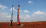 Đóng được 1.500 cọc móng nhà ga dự án sân bay Long Thành