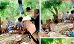 Ảnh đăng trên Facebook vụ trốn vào rừng ăn nhậu của 21 đối tượng.