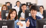 Sinhv iên trường ĐH Bách khoa Hà Nội. Ảnh chụp trước 27/4