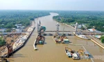 Nhìn gần cống ngăn mặn 500 tỷ đồng ở Sóc Trăng sắp vận hành