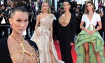 Thảm đỏ Cannes ngày 6, mỹ nhân Bella Hadid gây sốc khi dùng vàng che ngực
