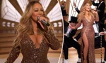 Mặc váy đính vàng nặng gần 30kg khoe vòng 1 ‘khủng’, Mariah Carey cần 6 đàn ông hộ tống