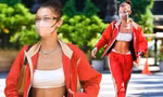 Bella Hadid diện phong cách 'quần tụt' lộ nội y trên phố
