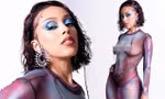 ‘Nóng mặt’ bộ váy xuyên thấu mỏng tang còn ‘quên’ nội y của Doja Cat
