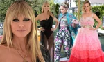 Heidi Klum khoe chân dài miên man, Jennifer Lopez như bà hoàng dự show thời trang