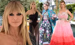 Heidi Klum khoe chân dài miên man, Jennifer Lopez như bà hoàng dự show thời trang