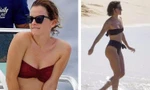 Hiếm hoi mặc bikini, Emma Watson bị nhận xét giống 'đàn ông'