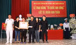 Trao bằng Tổ quốc ghi công cho liệt sĩ hi sinh tại Trường Sa