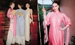 Mẫu áo dài "hot hit" nhất Tết Ất Tỵ: Minh Hằng mặc đụng hàng Hồ Ngọc Hà