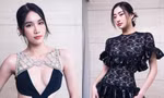 Cùng diện thiết kế xuyên thấu của Elie Saab, Lương Thùy Linh và Phương Anh đọ dáng cực gắt