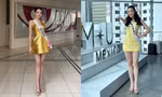 Thanh Thủy - Kỳ Duyên cùng khoe chân dài ngút ngàn với váy vàng siêu ngắn