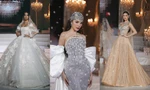 Dàn Hoa hậu đình đám hóa cô dâu cổ điển trong đầm cưới của Chung Thanh Phong