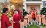 Lễ ăn hỏi của Midu: Cô dâu chú rể hạnh phúc giữa dàn bê tráp trai xinh gái đẹp