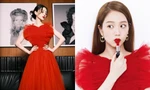 Ngắm Angelababy diện váy đỏ Dior bồng bềnh mới hiểu vì sao Jisoo chỉ chụp ảnh chính diện