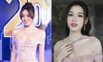 Tiểu Vy lại mặc đụng hàng với Đỗ Thị Hà, Hoa hậu nào nổi bật hơn nhờ kiểu tóc?