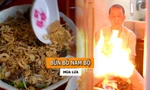 Độc đáo món bún bò Nam bộ 'rực cháy' hút thực khách Hà thành đến thưởng thức