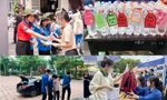 Tình nguyện viên tại miền Trung trao nước, giữ đồ, làm "bùa trúng tủ'' tặng sĩ tử