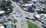 Nhìn từ trên cao khu vực xây hầm chui đầu tiên tại Bình Dương