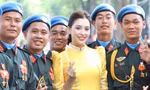 Hoa hậu Tiểu Vy và hơn 50 nghệ sĩ rạng rỡ tại buổi tổng duyệt diễu binh, diễu hành cấp Nhà nước