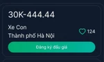 Có 120 người tham gia đấu giá biển số ô tô 30K- 444.44 