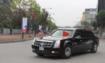 VIDEO: Mục kích đoàn xe tháp tùng Tổng thống Trump tới Phủ Chủ tịch