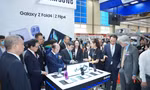 Samsung giới thiệu sản phẩm điện thoại thông minh sản xuất tại Việt Nam trong khuôn khổ Triển lãm công nghiệp hỗ trợ 2022. 