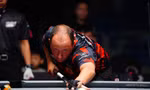 Shane Van Boening là tay cơ huyền thoại Mỹ nhưng đã sớm dừng bước ở Ha Noi Open Pool 2024 (ảnh Hiển Trần)