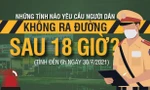 Những tỉnh nào yêu cầu người dân không ra đường sau 18 giờ?